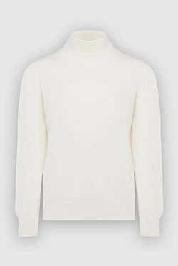 White wool jumper for men