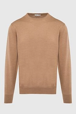 Brown wool jumper for men