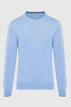 Blue cotton jumper for men