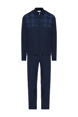 Men's sports suit made of cashmere and silk, blue