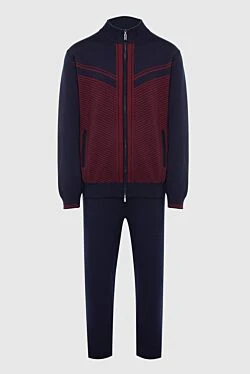 Men's sports suit made of cashmere and silk, blue