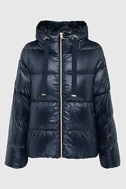 Women's blue polyamide down jacket