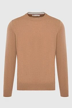 Cashmere jumper brown for men