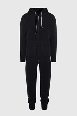 Black men's cashmere sports suit