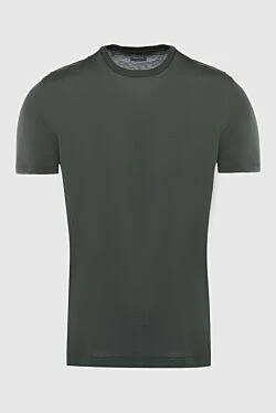 Green cotton T-shirt for men