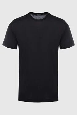 Black cotton T-shirt for men