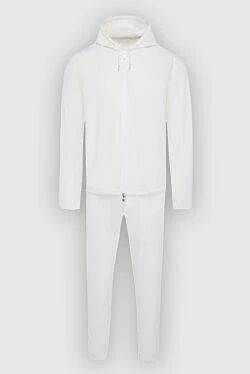 Men's sports suit made of polyamide and elastane, white