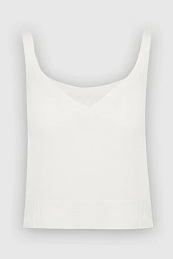 White cashmere top for women