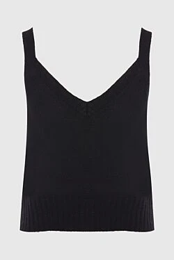 Black cashmere top for women