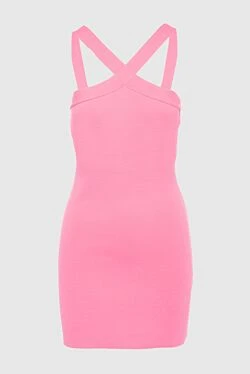 Pink viscose and acrylic dress for women