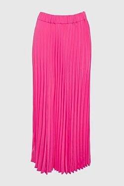 Pink polyester skirt for women