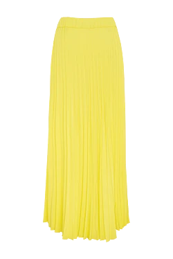 Yellow polyester skirt for women