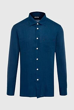 Ақ түймелері бар зығыр көк көйлек