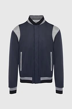 Cotton and elastane jacket blue for men