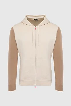 Beige cotton sports jacket for men