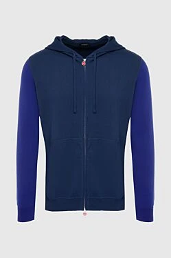 Blue cotton sports jacket for men