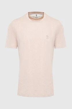 Neutral cotton t-shirt with brand logo