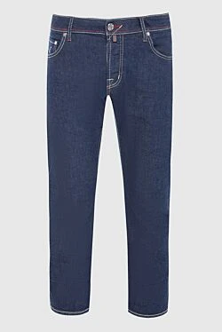 Cotton and elastane blue jeans for men