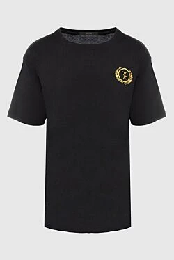 Black cotton T-shirt for men