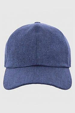 Blue cashmere cap for men