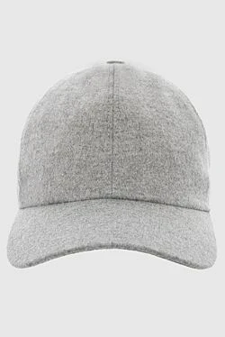 Gray cashmere cap for men