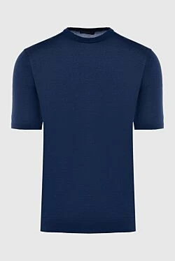 Silk short sleeve jumper blue for men