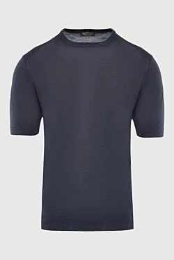 Silk short sleeve jumper gray for men