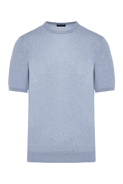 Cotton short sleeve jumper blue for men