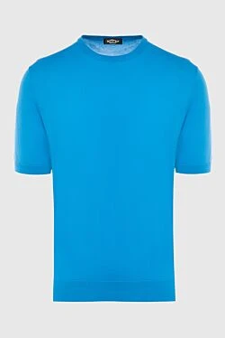 Cotton short sleeve jumper blue for men