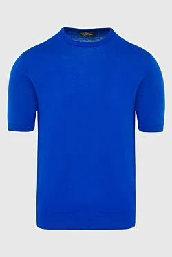 Cotton short sleeve jumper blue for men