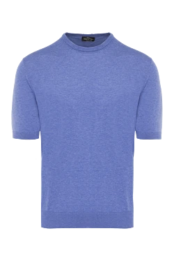 Cotton short sleeve jumper blue for men