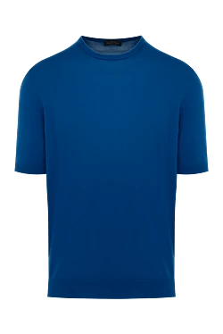 Cotton short sleeve jumper blue for men