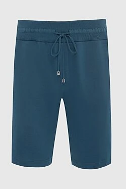 Blue cotton shorts for men