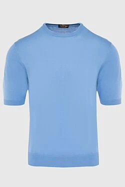 Cotton short sleeve jumper blue for men