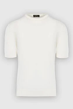 Cotton short sleeve jumper white for men