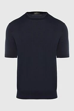 Cotton short sleeve jumper blue for men