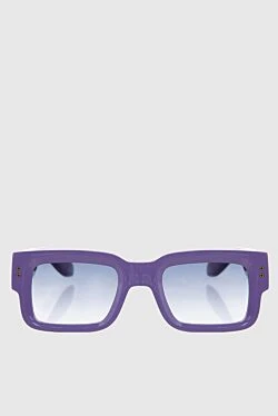 Purple plastic and metal glasses for women