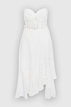 White cotton and polyester dress for women