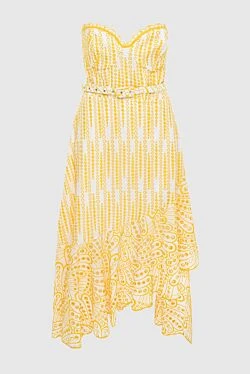 Yellow cotton and polyester dress for women