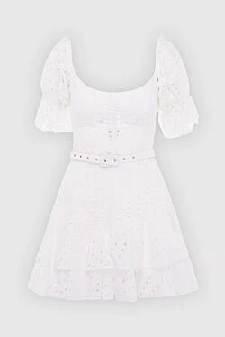 White cotton and polyester dress for women