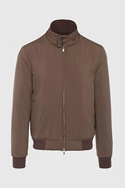 Brown polyester jacket for men