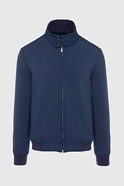 Blue polyester jacket for men