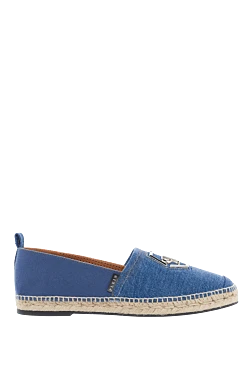 Espadrilles jute and leather blue for men