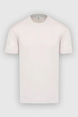 Beige cotton T-shirt for men