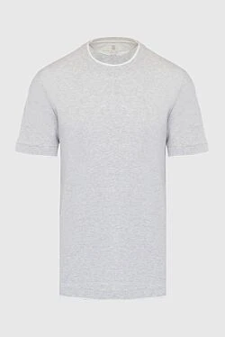 Gray cotton T-shirt for men