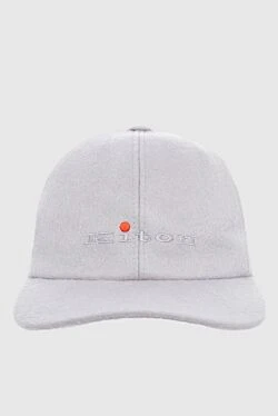 Gray cashmere cap for men