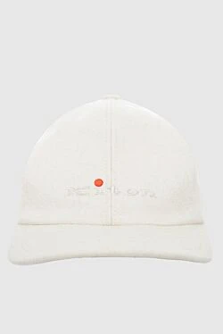 White cashmere cap for men