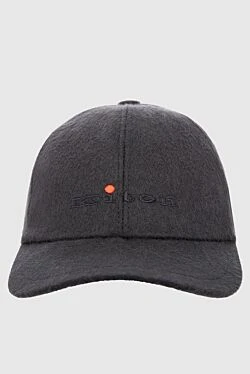 Cashmere cap black for men