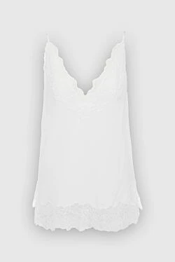 Women's white silk top