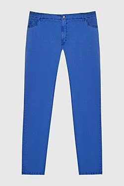 Blue cotton trousers for men